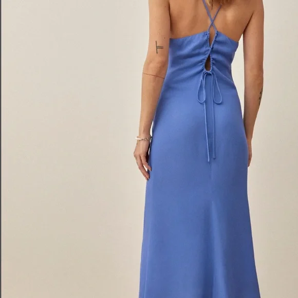 Reformation Blue Midi Dress - Picture 2 of 2